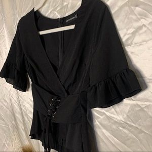 Corset ruffle blouse